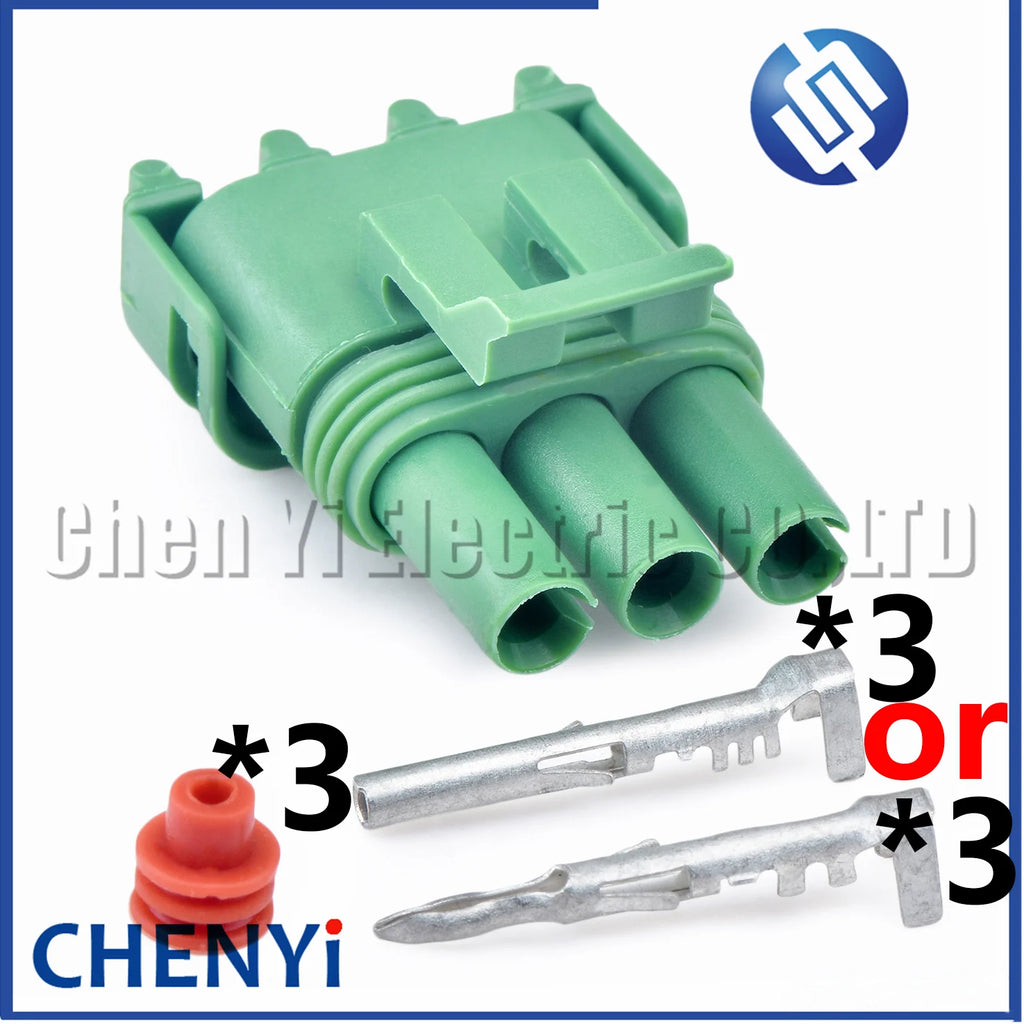 3 Pin green Automotive waterproof connector map Sensor Wire harness plug 12020403 with male or female Pins For GM