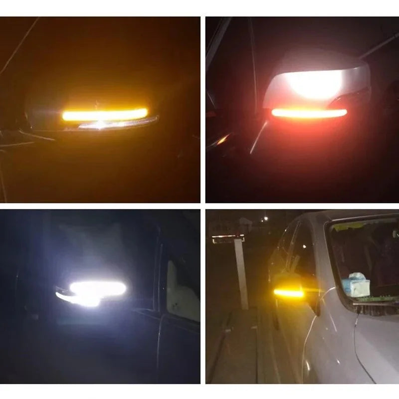 Car Rearview Mirror Reflector Stickers Universal Warning Anti-collision Reflective Strips Auto Exterior Accessories Reflex Tape