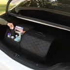 Foldable PU Leather Car Trunk Storage Box – Large Capacity, Waterproof, Durable, Velcro Fixed, Strong Load Built-In Handle Amagi