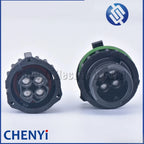 2 sets 4 Pin round odometer speed sensor plug Auto waterproof connector 1-967402-1 1-967325-1 with Pin cable Sheath For HOWO A7