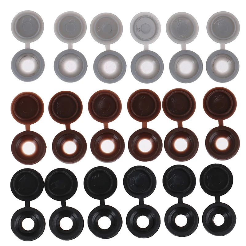50Pcs Car Hinged Cover Cap Number Plate Fitting Fixing Self Tapping Screw For License Plate Screw Caps Screws Plugs