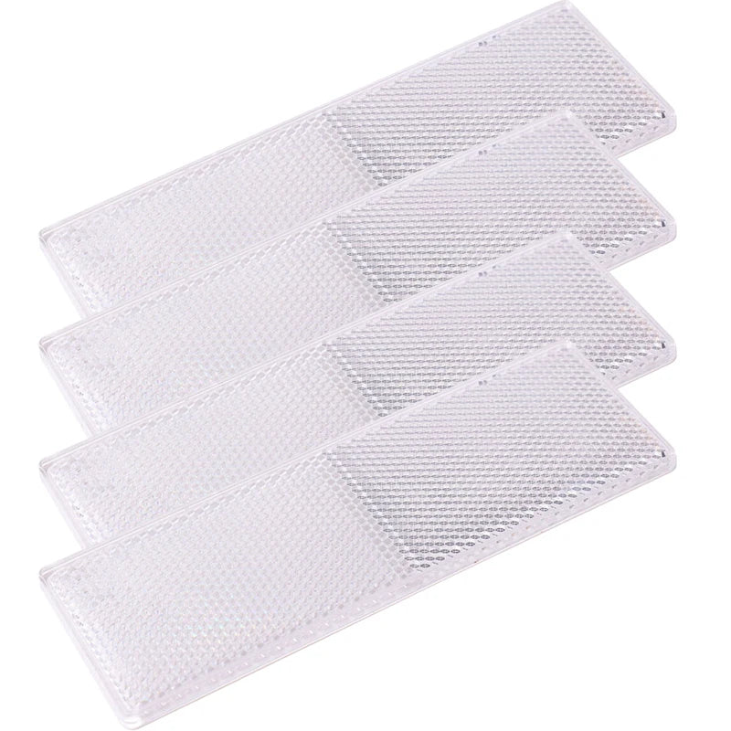 Truck Trailer Rectangle Plastic Reflector Reflective Tape Adhesive Auto Safety Night Warning Plate Stickers Car Accessories