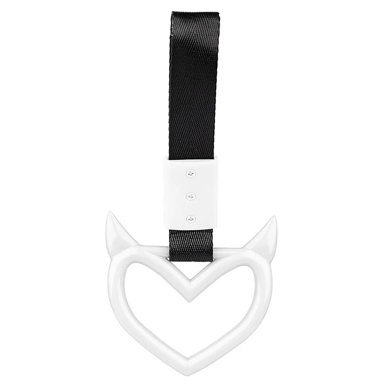 Colorful Car Tow Strap Tsurikawa Ring Heart JDM Train Bus Handle Hand Strap Styling Drift Charm Strap Auto Accessories