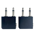 Professional Aviation Audio Adapter, Dual 3.5mm Mono Male Plugs to 3.5mm Stereo Female Jack Converter for Headphones & Audio