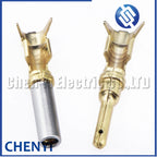 20 Pcs Deutsch DTP 2.3mm Series Pin Contact 1062-12-0144 1060-12-0144 brass Gold plating 14-12 AWG Wire Size Crimp Terminals