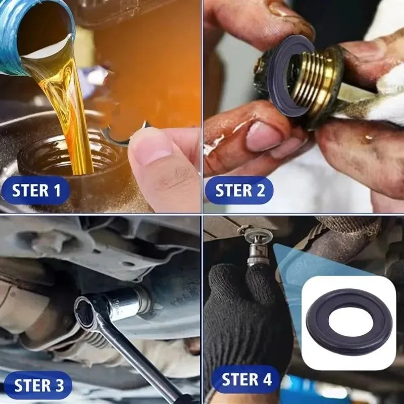 Car Sealing Oil Drain Screw Rubber Plug Gasket M12/M14 Universal Engine Oil Drain Plug Gaskets Auto Accessories 10/20/50/100pcs