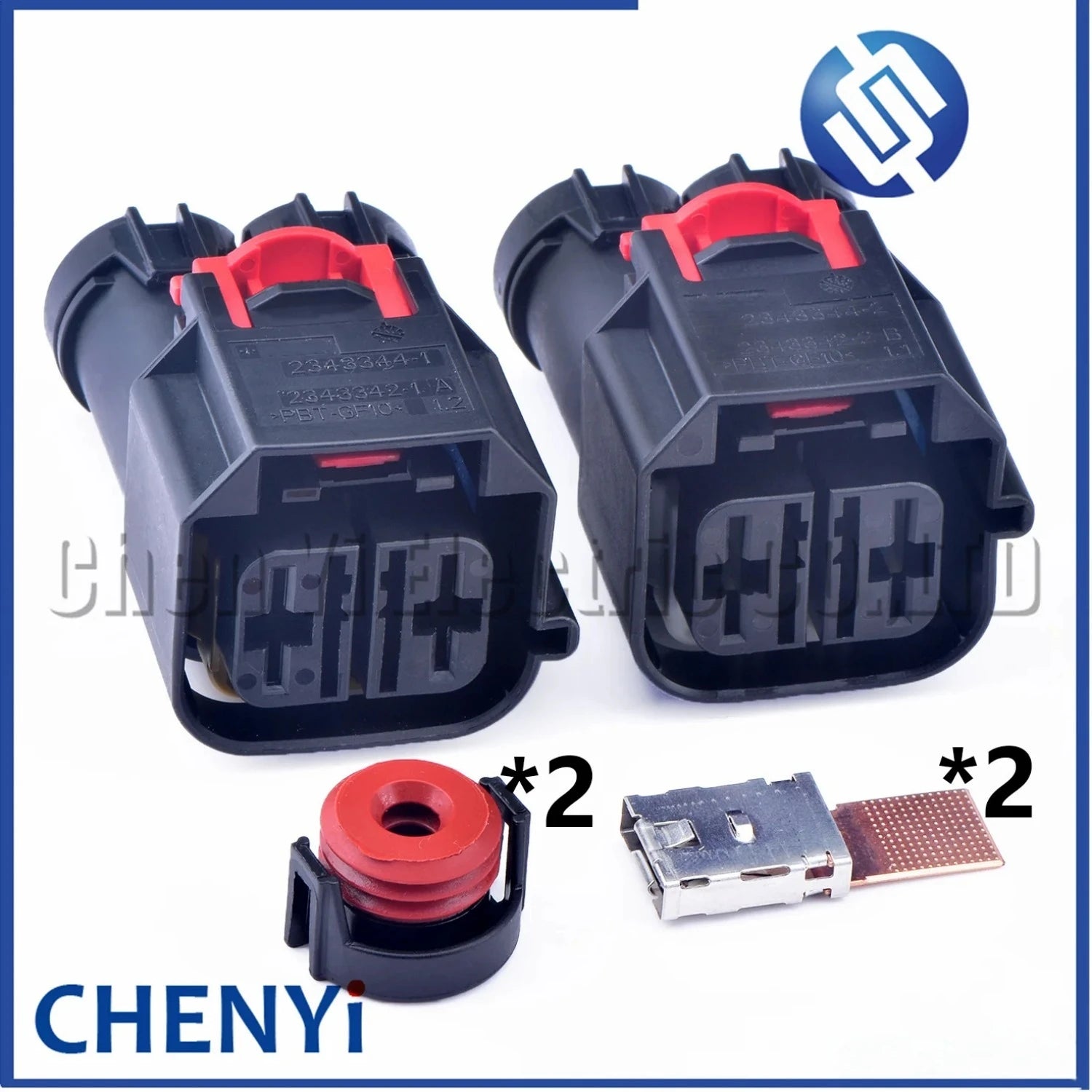 2 Pin Auto waterproof connector Car steering gear Wire harness Plug 2291383-1 2343342-1 2343342-2 2343344-2 2291389-1 2343344-1