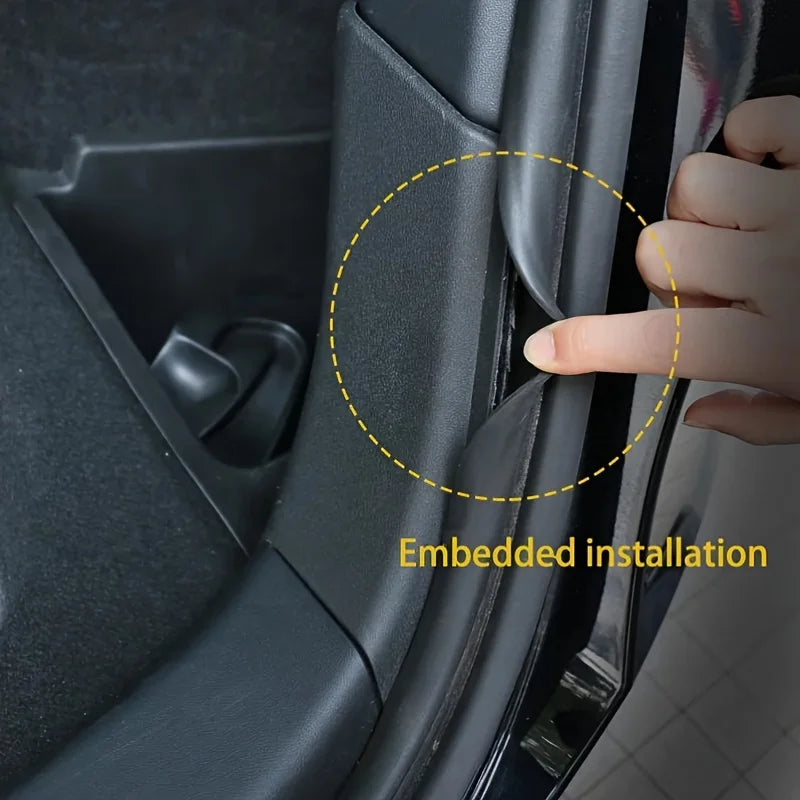 For Tesla Model Y Trunk Sill Protector Premium TPE Rubber Boot Bumper Guards with ABS Sides Bar Fender Cover for Enhanced amagi