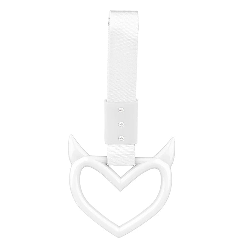 Colorful Car Tow Strap Tsurikawa Ring Heart JDM Train Bus Handle Hand Strap Styling Drift Charm Strap Auto Accessories