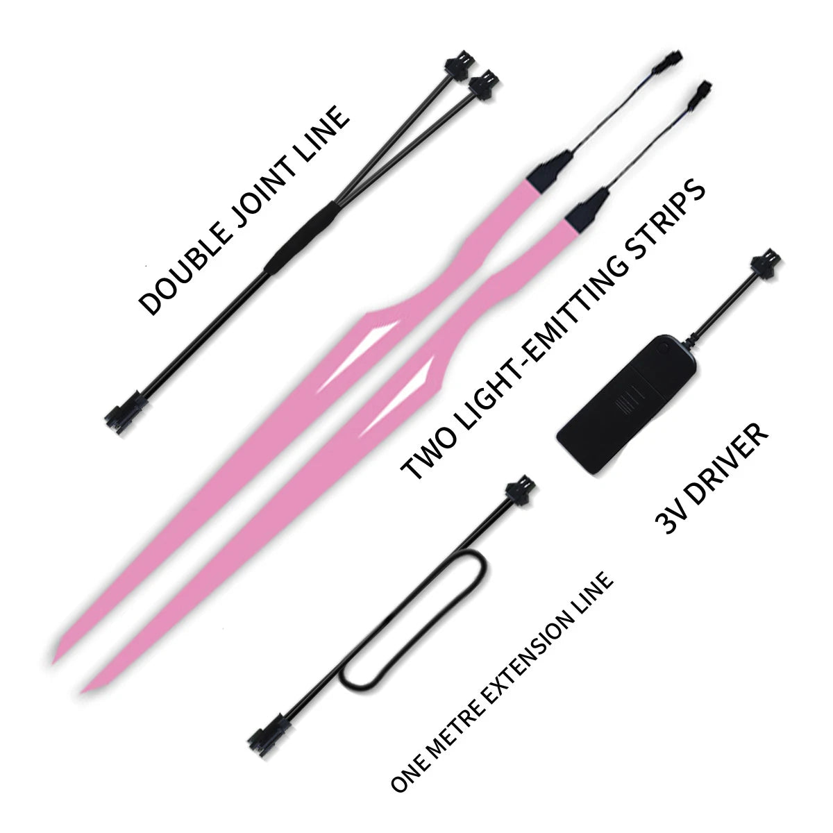 Light Up Your Ride Motorcycle LED Warning Strip with Multicolor Reflective Lights Light Film DIY Helmet Strip Accessories