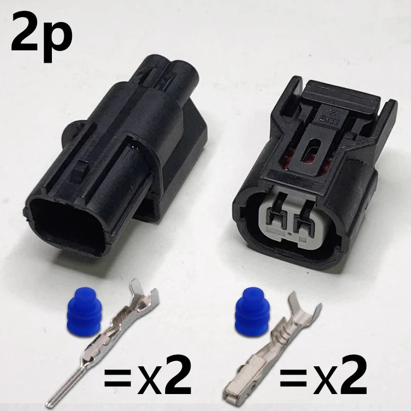 Automotive waterproof connector, two-hole wiring harness connector, 4p turn signal sensor plug, 6-core headlight LED driver plug