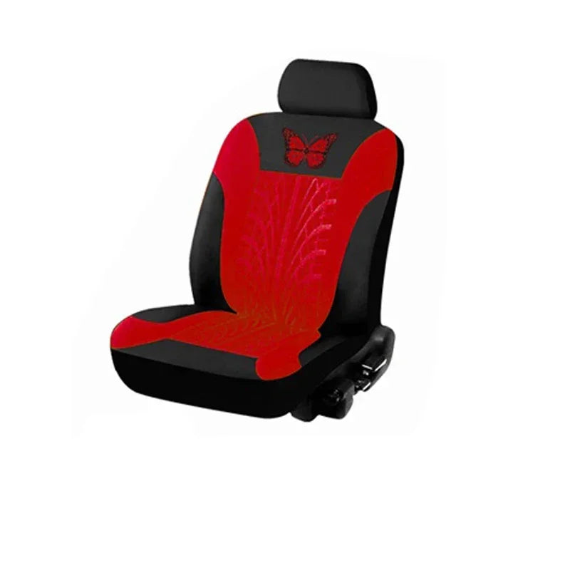 Car Seat Covers Set Universal Fit Most Cars with Butterfly pattern Tire Track Detail Styling Protector covers for the car