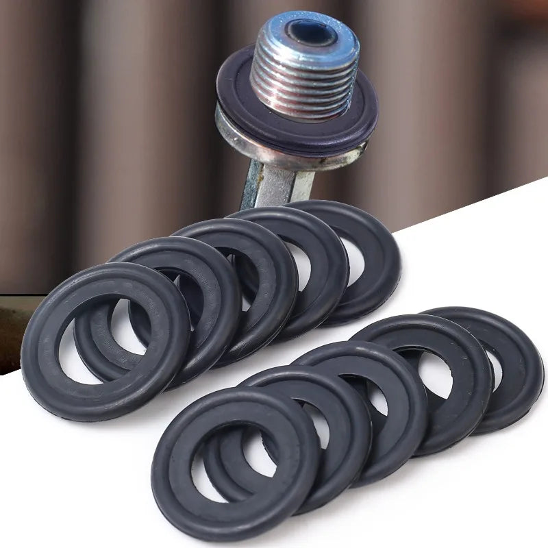 Car Sealing Oil Drain Screw Rubber Plug Gasket M12/M14 Universal Engine Oil Drain Plug Gaskets Auto Accessories 10/20/50/100pcs