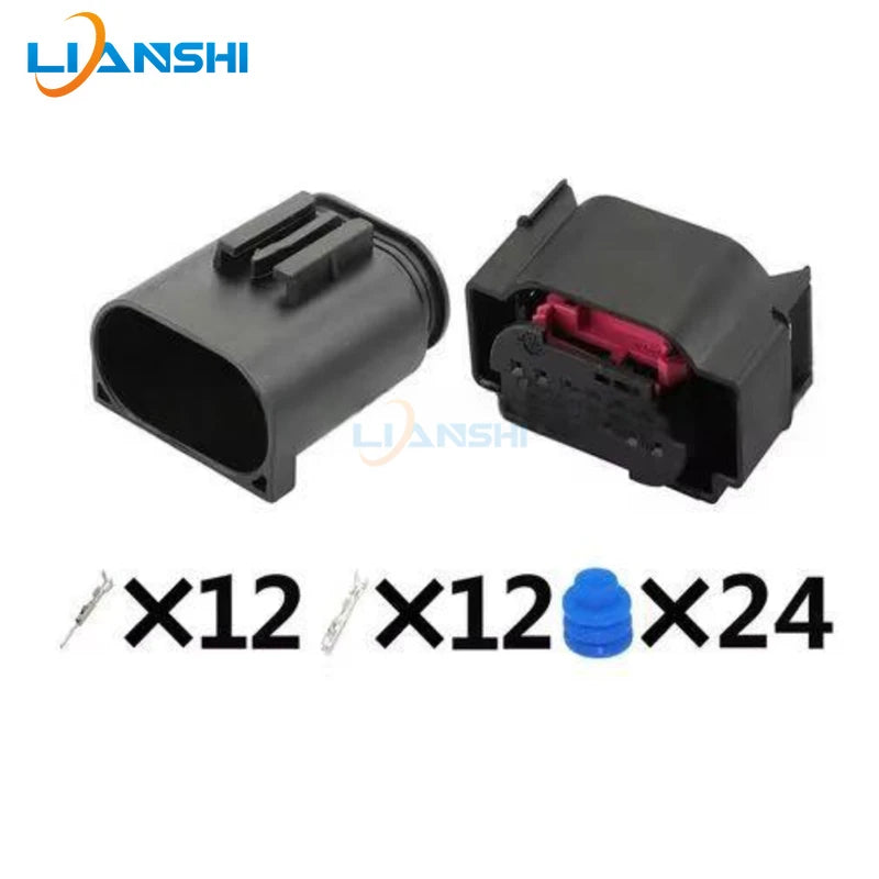 4E0972713 is suitable for Volkswagen, Audi and Porsche lane change assist LCA plug. 4E0972713 male and female 12-pin plug-in
