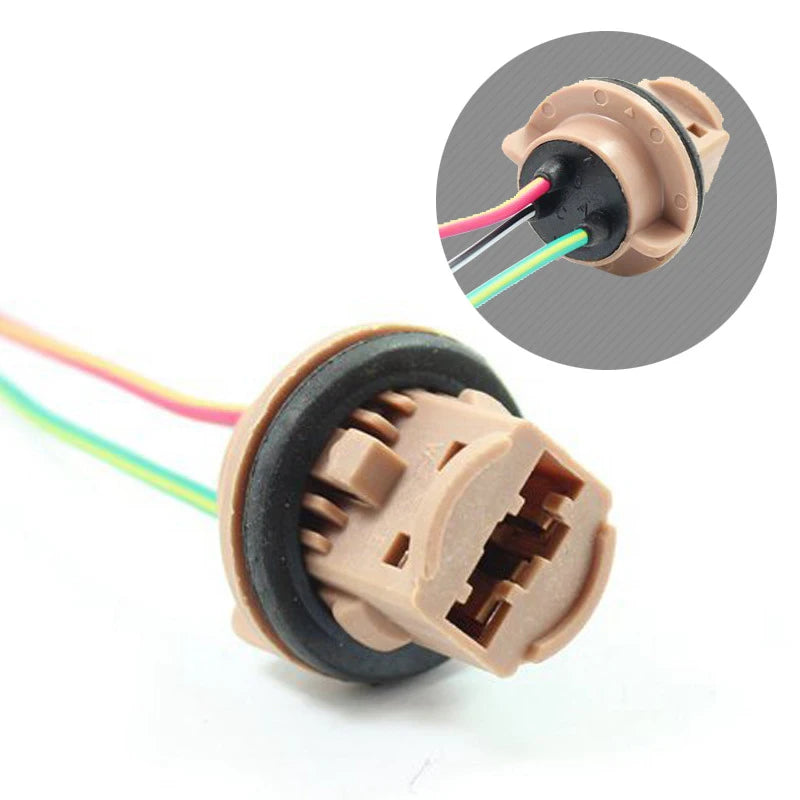 1PC LED T20 Car Lamp Lights Bulb Socket Adapter Extension Connector Plug Bulb Holder Fits 7443 / T20 / W21 / 5W / W3x16q Holder