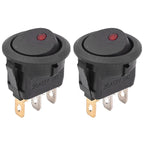 Automotive Rocker Switch 12V 3 Pin Cat Eye LED Light ON OFF Toggle Dash Replacement for Car Motorcycle Marine Boat RV Parts New