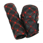 2 in 1 Set Car Faux Leather Gear Shift Knob Cover Hand Brake Cover Sleeve Car Interior Protect Cover Accessories New