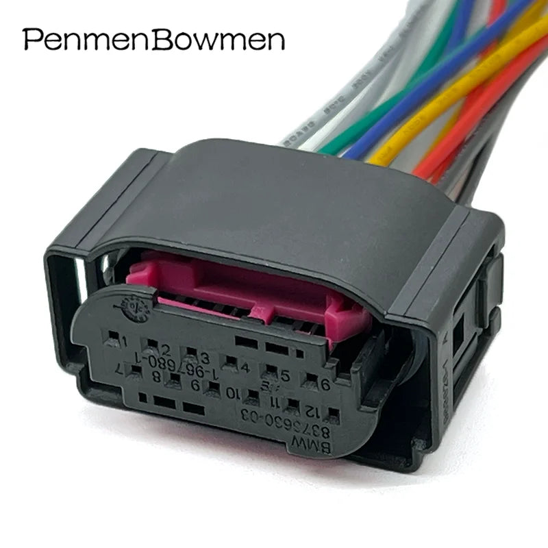 1 Set 12 Pin Car Lane Assist LCA Steering Reversing Radar Electrical Cable Connectors Wire Harness Plug 1534151-1 1534152-1