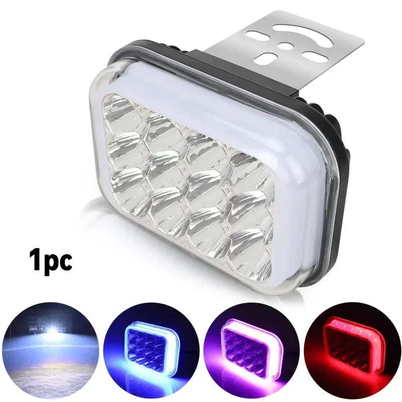 12 Led Strobe Motorcycle Headlight LED Switch Auxiliary Working Fog Lights Bulb Projector Headlight Motorbike Running Lamp Amagi
