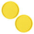 New Bling Rhinestone Cup Holder Drink Pad Interior Decoration Cute Anti-slip Round Durable Mat Coaster Heat Resi Car Accessories