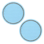 New Bling Rhinestone Cup Holder Drink Pad Interior Decoration Cute Anti-slip Round Durable Mat Coaster Heat Resi Car Accessories