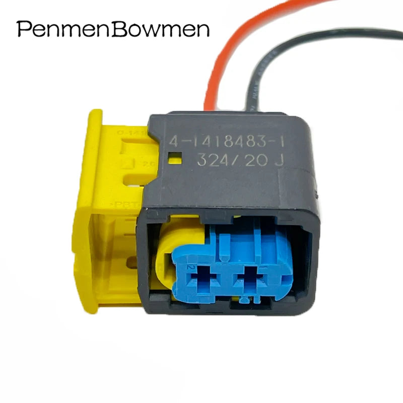 1 Set 2 Pin Car New Energy Vehicle Nitrogen Oxygen Electrical Cable Connectors Female Wire Harness Plug 4-1418483-1 0-1418451-1