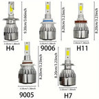H7 Led H1 H11H3 H4 9005 9006 Lamp CANbus Headlight Bulb H13 9004 9007 880 Auto Fog Light Motorcycle 20000LM 6000K White Amagi