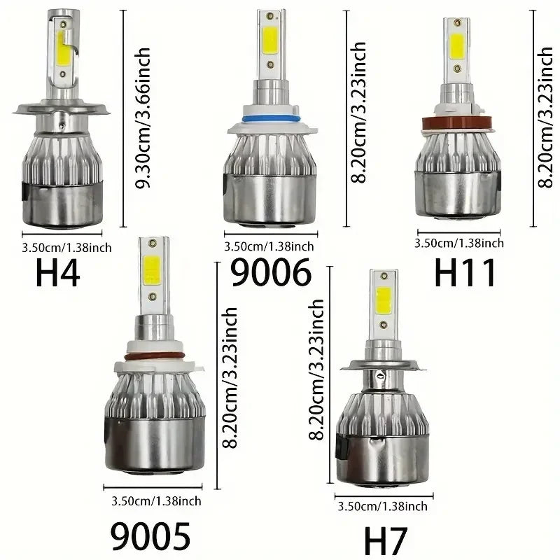 H7 Led H1 H11H3 H4 9005 9006 Lamp CANbus Headlight Bulb H13 9004 9007 880 Auto Fog Light Motorcycle 20000LM 6000K White Amagi
