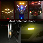 3*8cm Car Bumper Reflective Stickers Reflective Warning Strip Tape Secure Reflector Stickers Decals Safety Warning Tape 10pcs