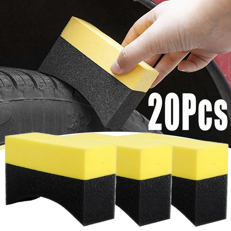 Car Tire Cleaning Sponge Auto Wheel Microfiber Suction Sponge Brush Set for Cars Wheels Tyre Clean Polishing Detail Brushes Tool