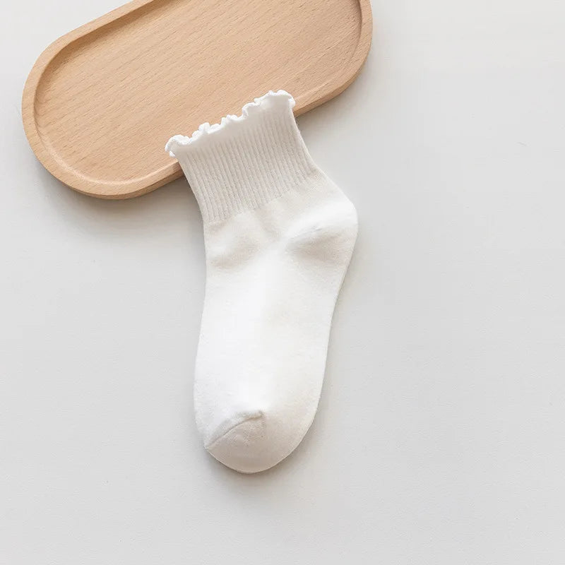 Socks Women's Mid-tude Autumn Fashion Ins Wooden Ear Socks Japanese Pile Pile Socks Preppy Sweet Socks For Women Amagi