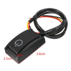 Car Push Button Latching Switch Plastic DC12V 200mA 2.4W LED Light Car Push Button Latching Turn ON/OFF Switch