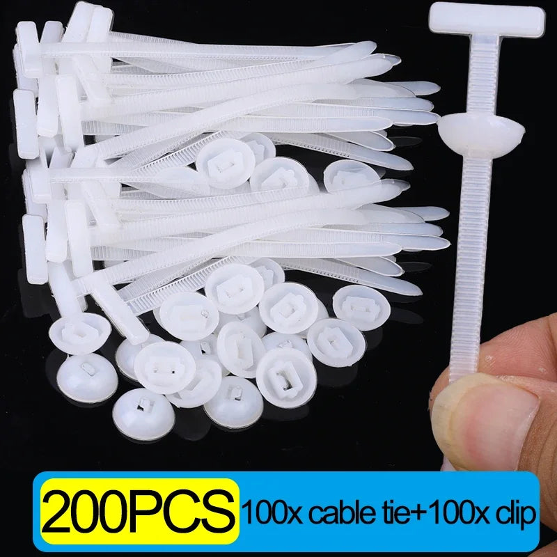Nylon Zip Cable Tie Clips Cars Engine Guards Fenders Underbody Panels Fasteners Screw Replacement Self-locking Cable Accessories