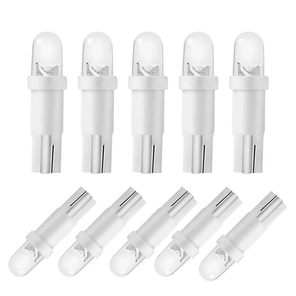 T5 LED Car Bulbs B8.5d Auto Car Dashboard Speed Lights Bulb Car Interior Lamp Accessories Dashboard Side Switch Lamps 12V