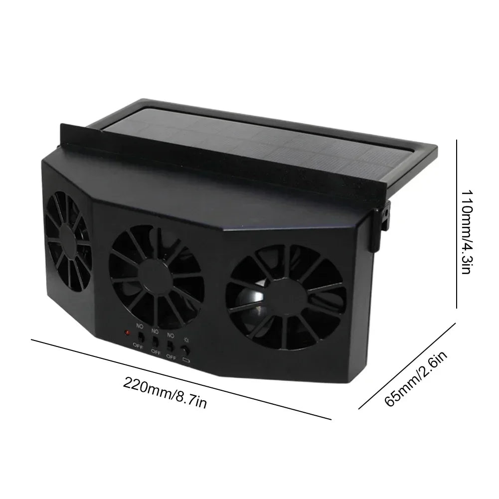 Car Ventilator 3 Cooler Fans Solar-powered Cooling Vent Exhaust Portable Safe Auto Fan Amd Usb Accessories Amagi