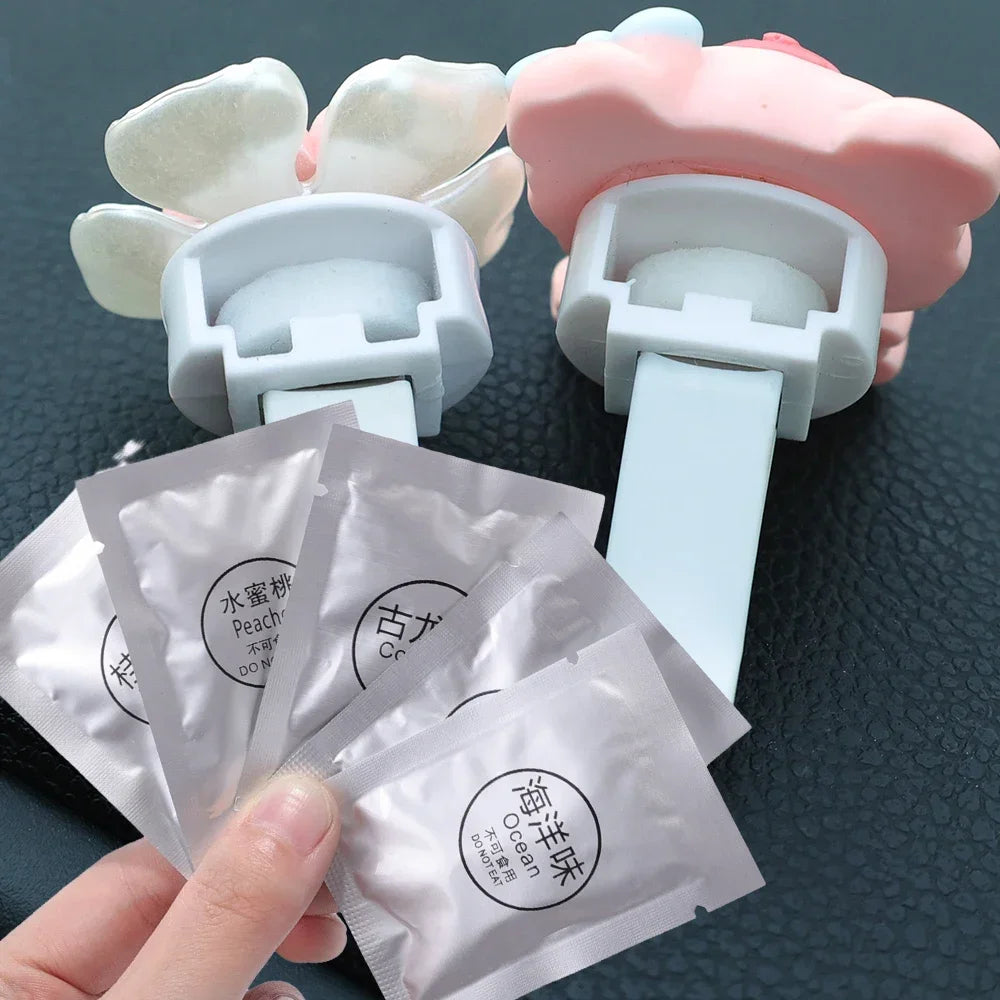 Car Solid Perfume Tablets Air Vent Perfume Refill 5 Flavor Air Freshener Car Interior  Perfume Diffuser Tablet Accessories