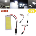 Car Interior Ceiling LED Light Panel 6000K White COB LED Light Panel With Light Adapter For Car Interior Ceiling 16/24/36/48 LED