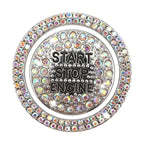 Car One-click Start Button Interior Engine Ignition Start Stop Button Protective Cover Crystal Decoration Car Accessories amagi