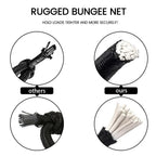 Car Heavy Duty Rubber Cargo Net Universal Fit for Truck Bed SUV Trailer Boat RV - Elastic Bungee with Superior Durability amagi