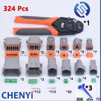 324 Pcs Deutsch DT Series Waterproof Connector Kit Repair tool box DT06-2/3/4/6/8/12S DT04-2/3/4/6/8/12P with Pins and pliers