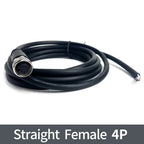 2m M12 Waterproof Sensor Cable, Male & Female Connector, 4/5/8/12 Pin, Integrated Injection Molded for Industrial Automation