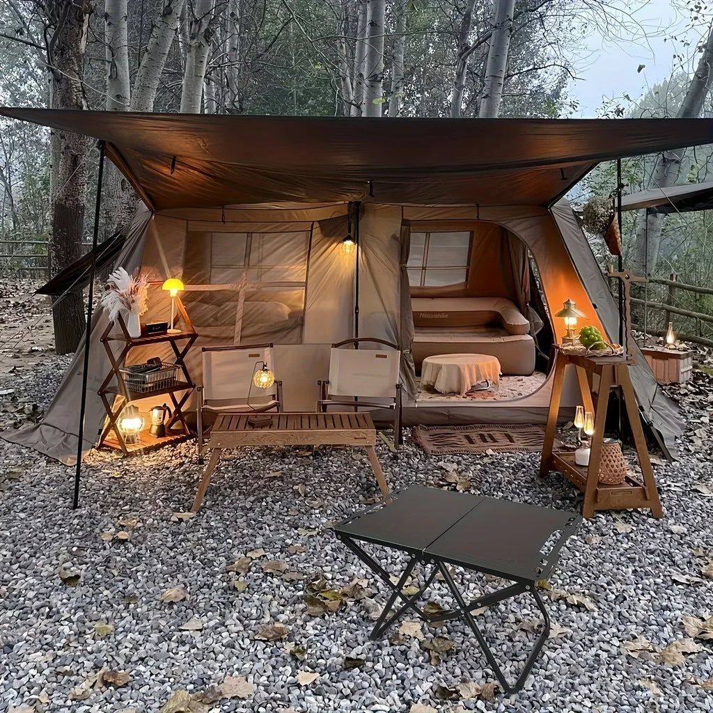 Multi Functional Outdoor Folding Table for Self Driving Hiking Convenient Metal Small Table Can Be Spliced To Hang Items Amagi