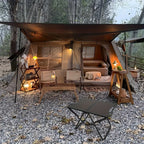 Multi Functional Outdoor Folding Table for Self Driving Hiking Convenient Metal Small Table Can Be Spliced To Hang Items Amagi