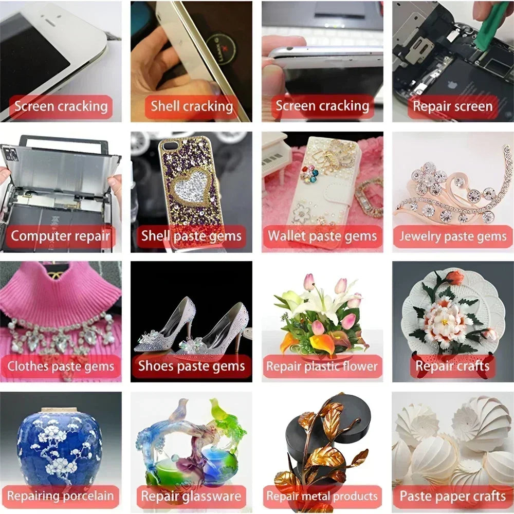 B-7000 Adhesive Jewelry Glue Craft/Repair Mobile Phone Touch Screen Epoxy Resin Rhinestone Craft Liquid with Precision Tip Amagi