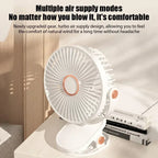 Car Clip-on Fan 5 Speed Quiet Rechargeable Desktop Portable Air Circulator Wireless Fan with LED Light for Office Amagi