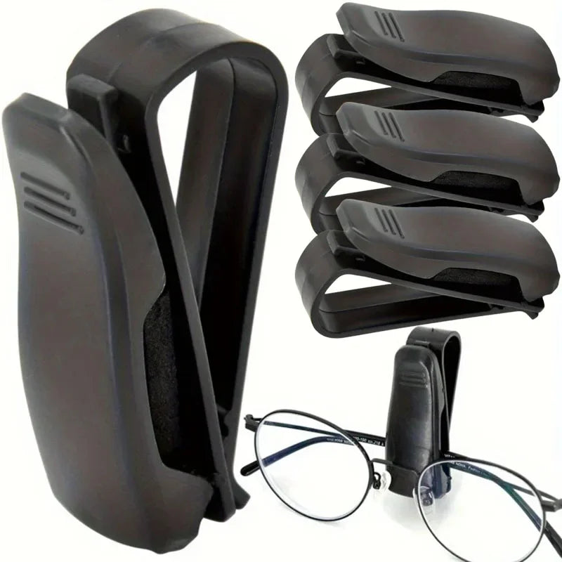 Auto Sun Visor Glasses Box Sunglasses Clip Card Ticket Holder Stand Universal Fastener Case Eyeglasses Car Accessories Amagi
