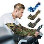 Camouflage Ice Silk Sleeve Cover Men Women Sun Protection Windproof Arm Sleeves Oversleeve for Outdoor Fishing camping Cycling