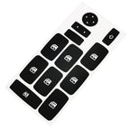 1pc For Fiat Croma Windows Button Stickers Decals Repair Worn Button Knob Switch Window Control Panel Black Car Stickers
