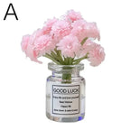 Car Interior Decoration Auto Dashboard Gadgets Ornament Cute Simulation Flowers Vase Sakura Gypsophila For Girl Woman Amagi