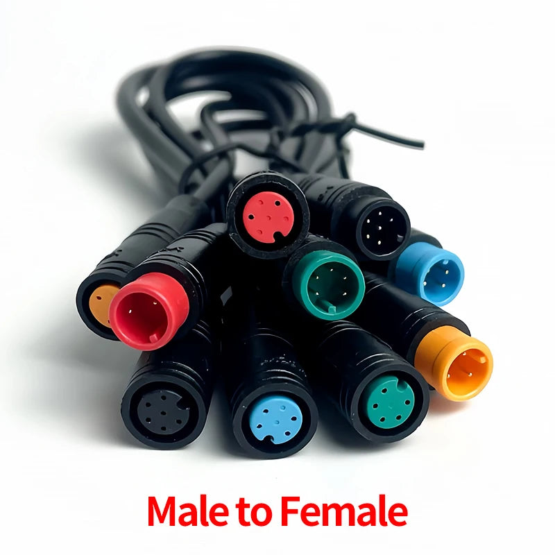 4/10Pcs M8 Waterproof Connectors 2/3/4/5/6 Pin, Male & Female Plug Socket Set, IP67 Wire Cable Connector Kit